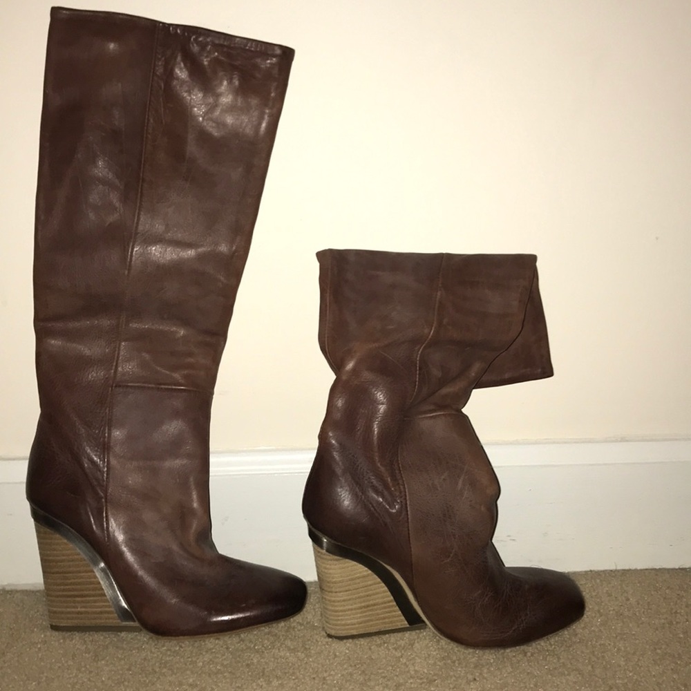 Vic Matie Brown Wedge boots - Picture 2 of 6